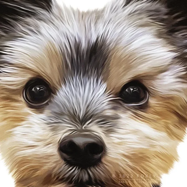 DIGITAL FILE ONLY Dog portrait, a custom dog portrait from your photo, illustrated painting. Dog memorial gift, pet loss gift, dog mum gift - Image 5